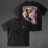 Jujutsu Kaisen Yuji Itadori v Ryomen Sukuna Vintage Anime Oversized Double Sided T-Shirt