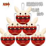 Genshin Impact Anime Klee Bomb Jumpy Dumpty Plushies Fluffy Bouncing Bombs Keychains Emoji Anime Aesthetic