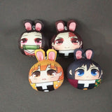 Demon Slayer Kimestu no Yaiba Plushies Squishy Mochi Omanjuu Plush Fluffy Keychains Usagi Tanjiro Nezuko Zenitsu Giyu