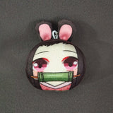 Demon Slayer Kimestu no Yaiba Plushies Squishy Mochi Omanjuu Plush Fluffy Keychains Usagi Nezuko