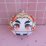 Demon Slayer Kimestu no Yaiba Plushies Squishy Mochi Omanjuu Plush Fluffy Keychains Rengoku