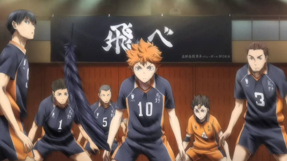 HAIKYU!!: Hinata, Kageyama and the Karasuno team on court