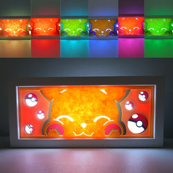 Custom Pokémon light box with 3D paper carving and RGB LED lights featuring Pikachu. Perfect for anime gifts, Christmas decor, and Pokémon fans. Remote-controlled colors create a bright, cheerful ambiance for any space. Ideal for holidays, birthdays, or special occasions, celebrating Pikachu’s electrifying charm, iconic status, and adventures with Ash. A must-have for Pokémon lovers looking to add the beloved electric-type to their collection.