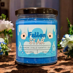 Handcrafted soy wax candle inspired by Howl's Moving Castle from Studio Ghibli, featuring premium fragrances of iris, cotton blossom, and orange. Made with 100% natural vegan wax and a lead-free Eco-wick, this eco-friendly candle embodies the magic and charm of the iconic film. Perfect for anime enthusiasts and collectors, it captures the essence of beloved characters like Howl, Sophie, Calcifer, and the Witch of the Waste, bringing the enchanting world of Studio Ghibli into your space with nostalgia.