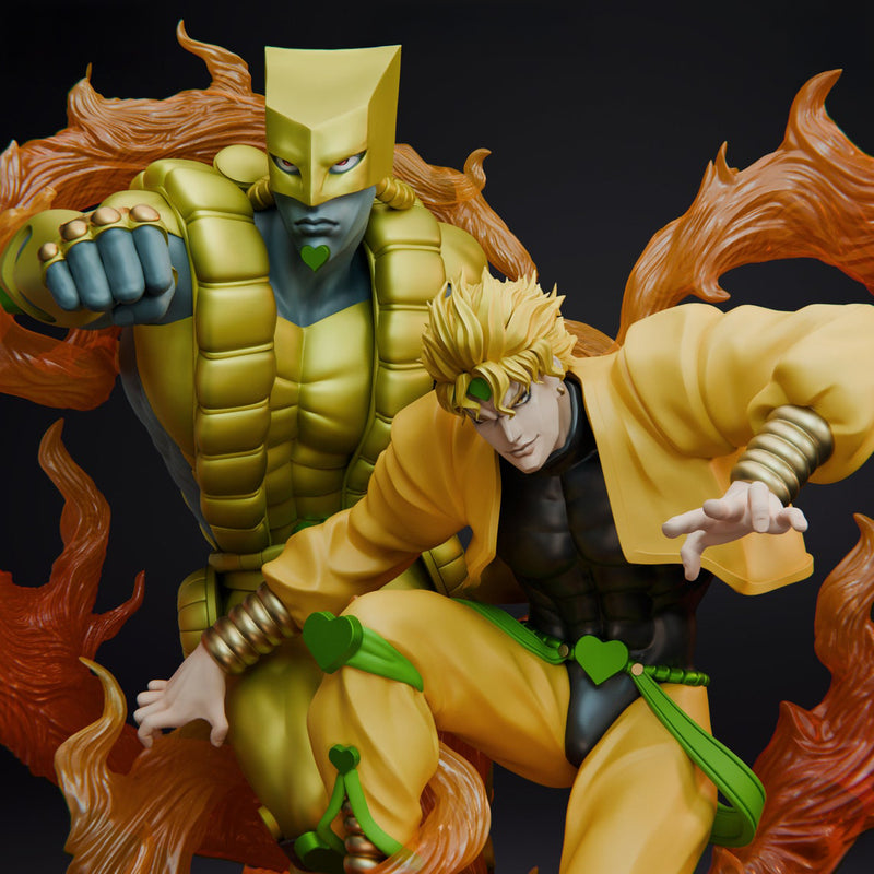 High-quality resin anime figure of Dio Brando from JoJo's Bizarre Adventure, showcasing exceptional craftsmanship and intricate detailing. This premium collectible captures Dio’s menacing presence and iconic pose, embodying the power and charisma of the legendary villain. Perfect for fans of anime figures and JoJo enthusiasts, this figure is a standout addition to any collection celebrating the epic and bizarre world of JoJo’s Bizarre Adventure