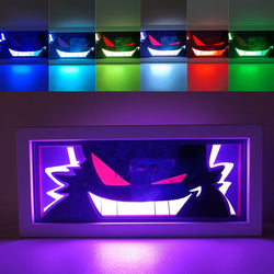 
Custom Pokémon light box with 3D paper carving and RGB LED lights featuring Gengar. Perfect for anime gifts, Christmas decor, and Gengar fans. Remote-controlled colors create a spooky, mischievous ambiance for any space. Ideal for holidays, birthdays, or special occasions, celebrating Gengar’s ghostly powers, playful tricks, and iconic status. A must-have for Pokémon fans looking to add a touch of mystery and fun to their collection.