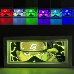 ustom Naruto light box with 3D paper carving and RGB LED lights featuring Kakashi Hatake. Perfect for anime gifts, Christmas decor, and Kakashi fans. Remote-controlled colors create a cool, stealthy ambiance for any space. Ideal for holidays, birthdays, or special occasions, celebrating Kakashi’s mastery of the Sharingan, his leadership of Team 7, and his calm, skilled persona. A must-have for Naruto fans looking to add the legendary Copy Ninja to their collection.