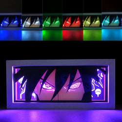 Custom Naruto light box with 3D paper carving and RGB LED lights featuring Sasuke Uchiha. Perfect for anime gifts, Christmas decor, and Sasuke fans. Remote-controlled colors create a dark, powerful ambiance for any space. Ideal for holidays, birthdays, or special occasions, celebrating Sasuke’s mastery of the Sharingan, Chidori, and his quest for redemption. A must-have for Naruto fans looking to add the cool and intense presence of Sasuke to their collection.