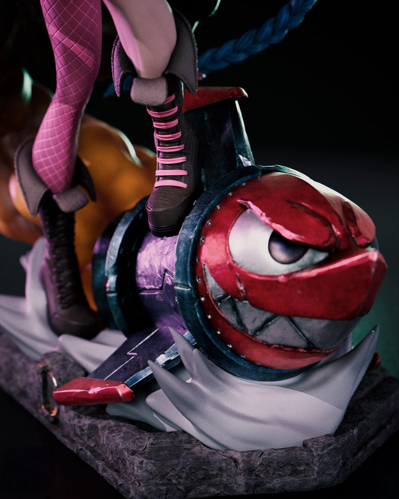 High-quality resin anime figure of Jinx from League of Legends and Arcane, crafted with exceptional attention to detail and expert craftsmanship. This premium collectible captures Jinx’s chaotic energy and iconic design, reflecting her vibrant personality and dynamic presence in the hit series and game. Perfect for fans of anime figures, Arcane enthusiasts, and League of Legends collectors, this figure is a must-have centerpiece for any collection