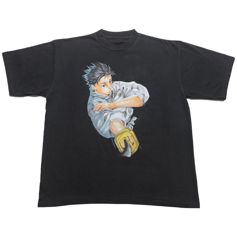 Jujutsu Kaisen oversized anime t-shirt featuring Yuji Itadori, Satoru Gojo, Megumi Fushiguro, Sukuna, Yuta Okkotsu and Rika, dark streetwear by Anime Crush

