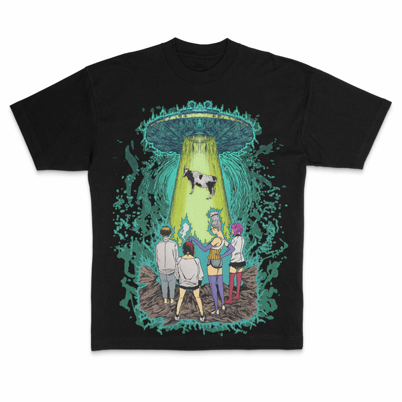 Dandadan Abduction Vintage Oversized Anime Graphic T-Shirt