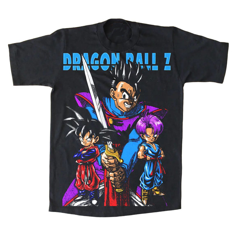 Dragon Ball Z T-shirt Goku Trunks Gohan Goten anime apparel Saiyan-inspired clothing premium Dragon Ball shirt high-quality anime tee stylish and comfortable cosplay wear durable T-shirt soft fabric collectible anime merchandise perfect gift for Dragon Ball fans manga-inspired clothing iconic anime shirt everyday anime outfit Dragon Ball Z apparel Super Saiyan family shirt