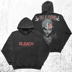 Bleach Logo Ichigo Kurosaki Hollow Vintage Anime Hoodie Double Sided