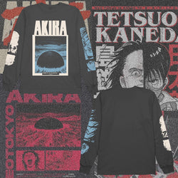 Akira long sleeve crew neck shirt anime apparel Kaneda inspired clothing classic cyberpunk anime design high-quality anime wear stylish and comfortable cosplay outfit durable long sleeve crew neck soft fabric collectible anime merchandise perfect gift for anime and manga fans 80s anime clothing everyday anime outfit Akira apparel iconic anime fashion retro anime shirt