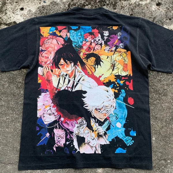 Striking Hell’s Paradise Black T-Shirt featuring intense, detailed artwork of Gabimaru and Sagiri, set against a backdrop of swirling, ominous energy. Made from premium, soft cotton fabric, this tee captures the dark and thrilling atmosphere of the series. Perfect for casual wear, anime conventions, or adding an edgy, action-packed touch to your wardrobe, this t-shirt is a must-have for Hell’s Paradise fans and lovers of gritty, supernatural adventures.