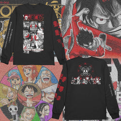 One Piece long sleeve crew neck shirt anime apparel Luffy Zoro Nami inspired clothing high-quality anime wear stylish and comfortable cosplay outfit durable long sleeve crew neck soft fabric collectible anime merchandise perfect gift for One Piece fans manga-inspired clothing everyday anime outfit One Piece apparel iconic anime fashion adventurous anime shirt