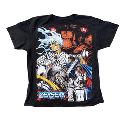 Berserk T-shirt anime apparel dark fantasy anime clothing Guts inspired merchandise high-quality anime tee stylish and comfortable cosplay wear durable T-shirt soft fabric collectible anime merchandise perfect gift for anime and manga fans Kentaro Miura inspired clothing everyday anime outfit Berserk apparel iconic dark anime fashion epic manga shirt