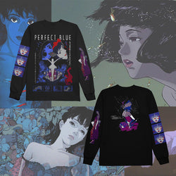 Perfect Blue hoodie long sleeve crew neck sweater psychological thriller anime apparel premium anime clothing Satoshi Kon inspired merchandise high-quality anime sweatshirt stylish and comfortable cosplay wear unique anime fashion durable hoodie soft fabric collectible anime merchandise perfect gift for anime fans manga-inspired hoodie psychological horror anime clothing everyday anime outfit Perfect Blue apparel