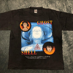 Futuristic Ghost in the Shell Black T-Shirt featuring stunning, high-detail artwork of Major Motoko Kusanagi and the iconic cybernetic logo. Made from premium, soft cotton fabric, this shirt embodies the cyberpunk aesthetic and thought-provoking themes of the series. Perfect for casual wear, conventions, or adding a tech-inspired edge to your wardrobe, this tee is a must-have for Ghost in the Shell fans and lovers of classic sci-fi anime.