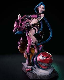 High-quality resin anime figure of Jinx from League of Legends and Arcane, crafted with exceptional attention to detail and expert craftsmanship. This premium collectible captures Jinx’s chaotic energy and iconic design, reflecting her vibrant personality and dynamic presence in the hit series and game. Perfect for fans of anime figures, Arcane enthusiasts, and League of Legends collectors, this figure is a must-have centerpiece for any collection