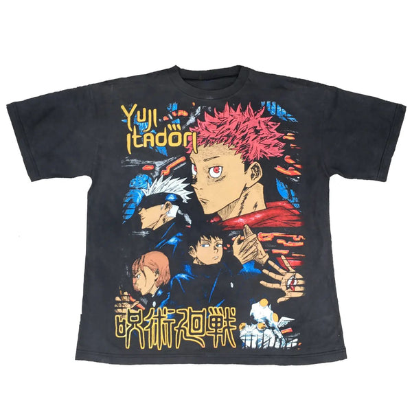 Jujutsu Kaisen T-shirt anime apparel inspired by Gojo Satoru Yuji Itadori Megumi Fushiguro Nobara Kugisaki high-quality anime tee stylish and comfortable cosplay wear durable T-shirt soft fabric collectible anime merchandise perfect gift for anime fans manga-inspired clothing cursed energy design everyday anime outfit unique Jujutsu Kaisen apparel iconic anime fashion