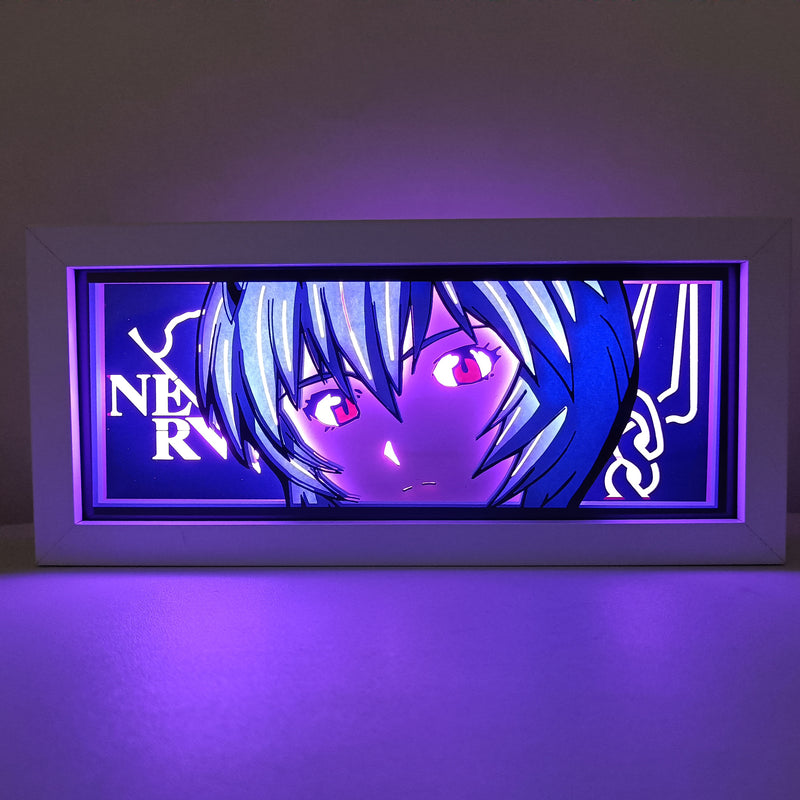 Neon Genesis Evangelion Rei Ayanami RGB Led Light Box Anime Crush