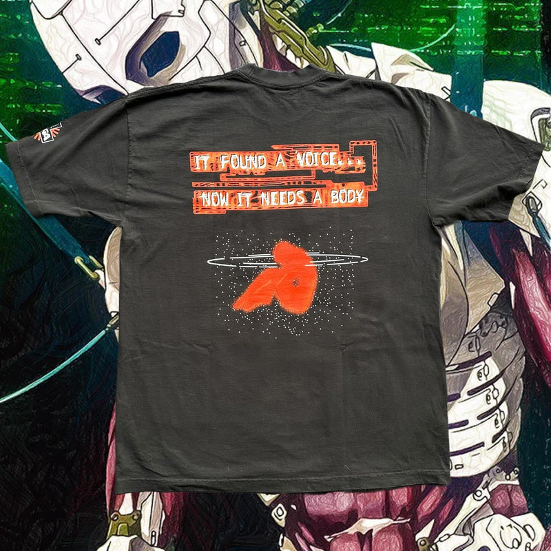 "Ghost in the Shell T-shirt anime apparel inspired by Motoko Kusanagi cyberpunk anime clothing high-quality anime tee stylish and comfortable cosplay wear durable T-shirt soft fabric collectible anime merchandise perfect gift for anime and manga fans futuristic anime design everyday anime outfit Ghost in the Shell apparel iconic sci-fi anime fashion