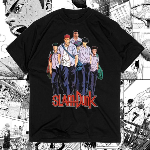 Slam Dunk Shohoku High School T-shirt anime apparel basketball anime clothing Hanamichi Sakuragi inspired merchandise high-quality anime shirt stylish and comfortable cosplay wear durable T-shirt soft fabric collectible anime merchandise perfect gift for sports anime fans manga-inspired clothing classic anime shirt everyday anime outfit Slam Dunk apparel Shohoku High School jersey-inspired tee