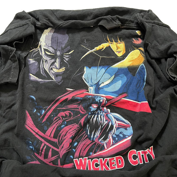 Wicked City & Demon City Shinjuku T-shirt anime apparel dark fantasy anime clothing high-quality anime tee stylish and comfortable cosplay wear durable T-shirt soft fabric collectible anime merchandise perfect gift for Wicked City and Demon City Shinjuku fans retro anime clothing everyday anime outfit iconic dark anime fashion