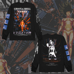 Ghost in the Shell long sleeve crew neck shirt anime apparel Motoko Kusanagi inspired clothing cyberpunk anime design high-quality anime wear stylish and comfortable cosplay outfit durable long sleeve crew neck soft fabric collectible anime merchandise perfect gift for anime and manga fans sci-fi anime clothing everyday anime outfit Ghost in the Shell apparel iconic anime fashion futuristic anime shirt