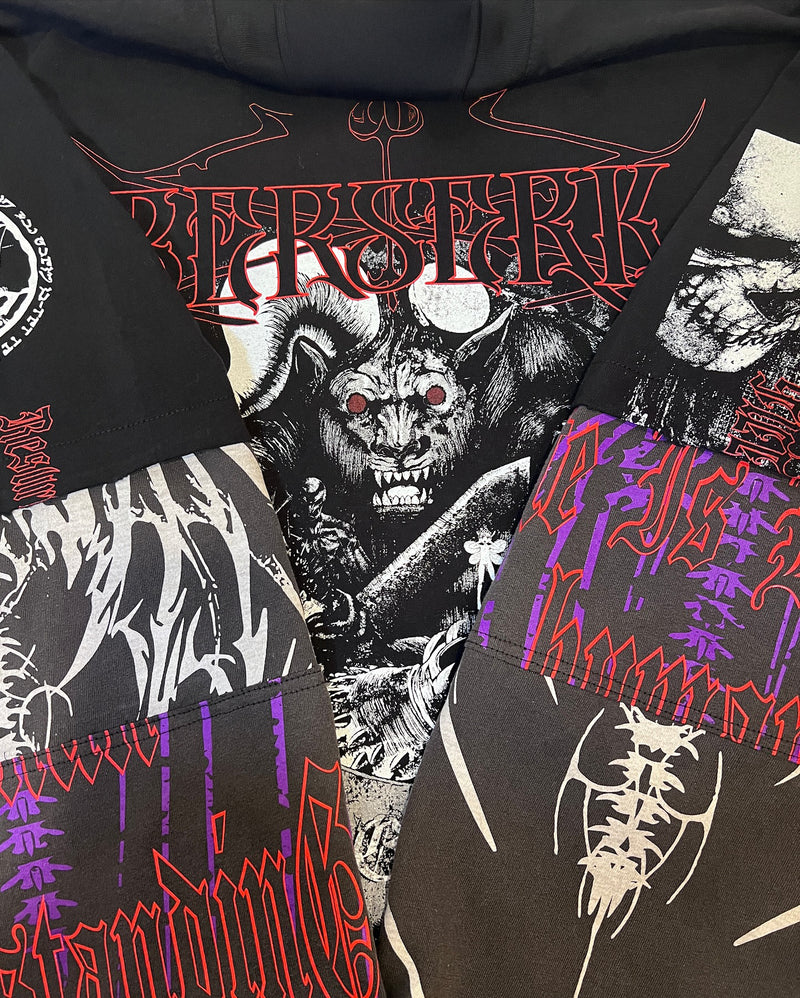 Berserk RISE OF THE UNGOD II Long Sleeve – Hand-distressed heavyweight cotton long sleeve inspired by the brutal world of Berserk. Raw design, destroyed hem, and premium craftsmanship for dark fantasy and gothic anime fashion.