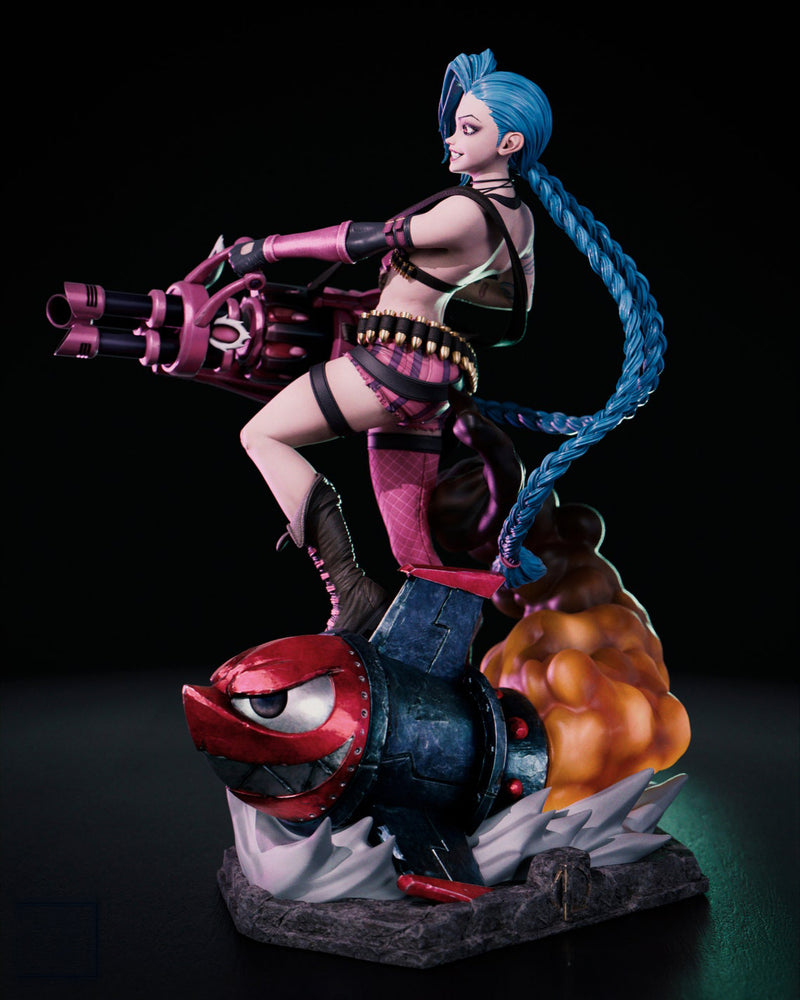 High-quality resin anime figure of Jinx from League of Legends and Arcane, crafted with exceptional attention to detail and expert craftsmanship. This premium collectible captures Jinx’s chaotic energy and iconic design, reflecting her vibrant personality and dynamic presence in the hit series and game. Perfect for fans of anime figures, Arcane enthusiasts, and League of Legends collectors, this figure is a must-have centerpiece for any collection