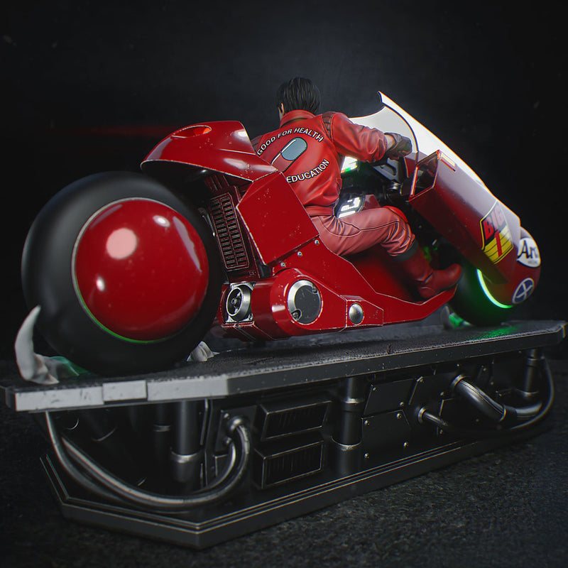 High-quality resin anime figure of Kaneda on his iconic bike from the legendary anime Akira, crafted with exceptional attention to detail and expert craftsmanship. This premium collectible captures the dynamic energy of the famous bike slide scene, a defining moment in anime history. Perfect for fans of anime figures and Akira enthusiasts, this piece is a must-have for collectors celebrating this groundbreaking classic