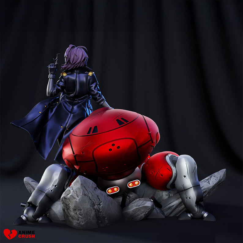 High-quality resin anime figure of Major Motoko Kusanagi from the iconic cyberpunk series Ghost in the Shell. This expertly crafted model showcases intricate details, capturing the essence of the legendary character with precision and artistry. Designed for collectors, painters, and fans of anime figures, it’s a stunning representation of the Major’s strength and elegance, perfect for display or creative customization. Ideal for those who appreciate premium craftsmanship.