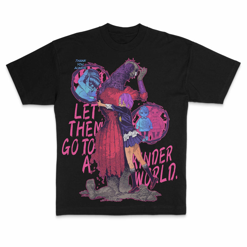 Dandadan Kinder Wold Vintage Oversized Anime Graphic T-Shirt
