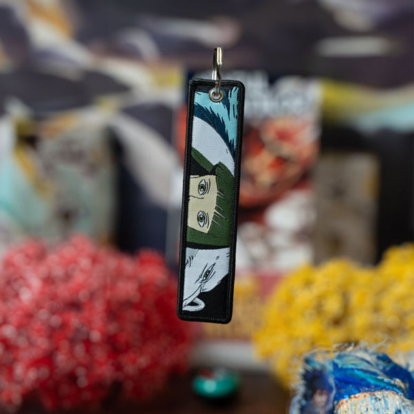 Studio Ghibli Spirited Away Cihiro & Haku Embroidered Jet Tag Keychain – Premium Anime-Inspired Keychain Accessory!