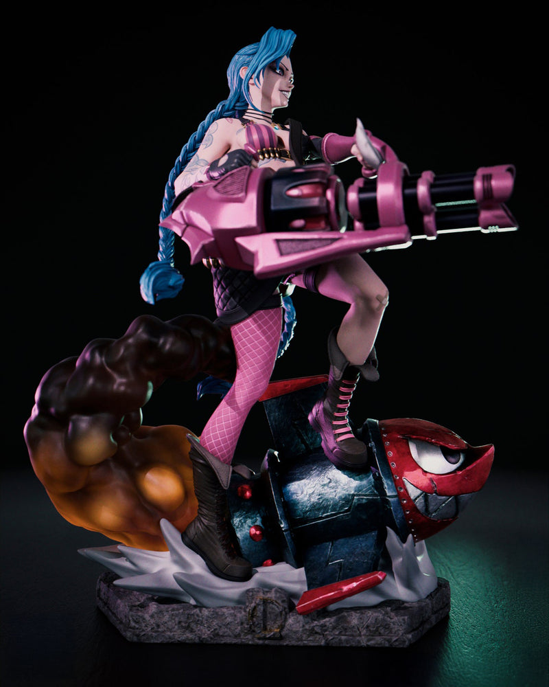 High-quality resin anime figure of Jinx from League of Legends and Arcane, crafted with exceptional attention to detail and expert craftsmanship. This premium collectible captures Jinx’s chaotic energy and iconic design, reflecting her vibrant personality and dynamic presence in the hit series and game. Perfect for fans of anime figures, Arcane enthusiasts, and League of Legends collectors, this figure is a must-have centerpiece for any collection