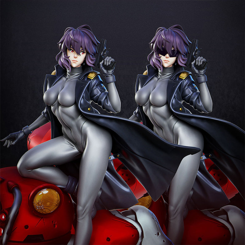 High-quality resin anime figure of Major Motoko Kusanagi from the iconic cyberpunk series Ghost in the Shell. This expertly crafted model showcases intricate details, capturing the essence of the legendary character with precision and artistry. Designed for collectors, painters, and fans of anime figures, it’s a stunning representation of the Major’s strength and elegance, perfect for display or creative customization. Ideal for those who appreciate premium craftsmanship.