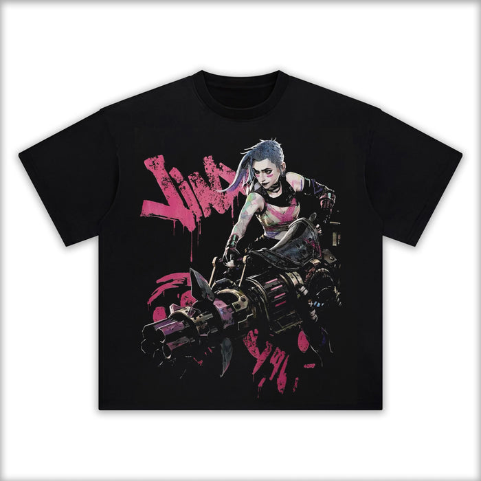 Arcane T-Shirts by Anime Crush - Premium Tees Featuring Jinx, Vi, Caitlyn, Ekko, and Other Iconic Characters from Arcane: League of Legends. Crafted with Soft, Durable Fabric and Bold Designs Inspired by Piltover and Zaun. Perfect for Fans of Arcane Who Love Stylish Anime Apparel. Showcase Your Passion for Jinx’s Chaos, Vi’s Strength, and the Stunning Visuals of the Arcane Universe. Great for Everyday Wear, Cosplay, or as Gifts for Gamers and Anime Fans.