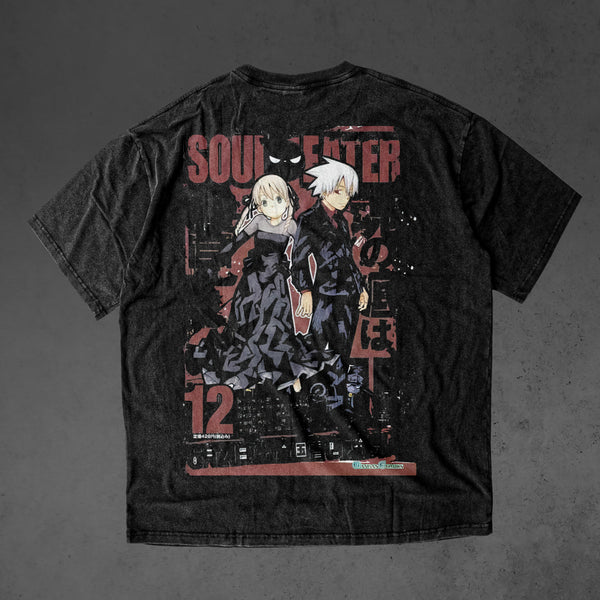 Buy Soul Eater Maka Albarn Death the Kid Soul Evans Scythe Meister Black Star DWMA Anime T-shirt Retro Vintage Oversized Streetwear Graphic Crew Neck Classic Washed Harajuku Y2K Tee Casual Japan Apparel Tokyo Street Clothing Otaku Weeb Gothic Gym Gear Fashion Cosplay Festival Manga Anime Shirt Buy Best T-Shirt Tee Heavyweight Cotton