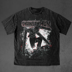 Vintage oversized Chainsaw Man streetwear tee with classic washed Harajuku Y2K vibes, perfect for skateboarders, otaku, and anime fans. This heavyweight cotton shirt features Denji, Power, Pochita, Aki, Makima, Himeno, Kobeni, and Katana Man in bold, chaotic artwork. Designed for gym, cosplay, this tee captures the raw, rebellious energy of Chainsaw Man and the fierce battles of the Public Safety Devil Hunters. A must-have for fans who love Denji’s reckless power and the wild, gritty world of Chainsaw Man