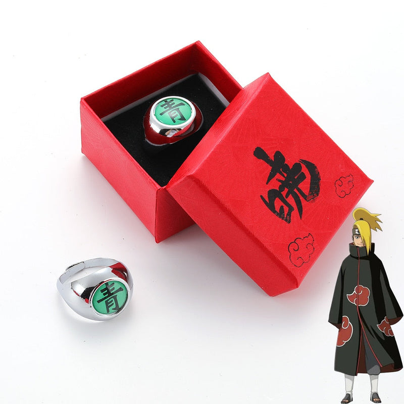 Naruto Shippuden Deidara Akatsuki ring, stainless steel Naruto jewelry, cosplay accessory, anime manga merch, otaku collectible ring, Comic Con anime prop.