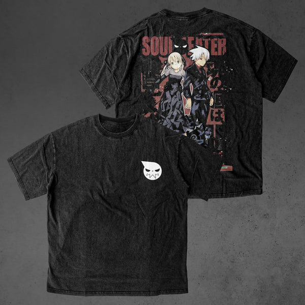 Buy Soul Eater Maka Albarn Death the Kid Soul Evans Scythe Meister Black Star DWMA Anime T-shirt Retro Vintage Oversized Streetwear Graphic Crew Neck Classic Washed Harajuku Y2K Tee Casual Japan Apparel Tokyo Street Clothing Otaku Weeb Gothic Gym Gear Fashion Cosplay Festival Manga Anime Shirt Buy Best T-Shirt Tee Heavyweight Cotton