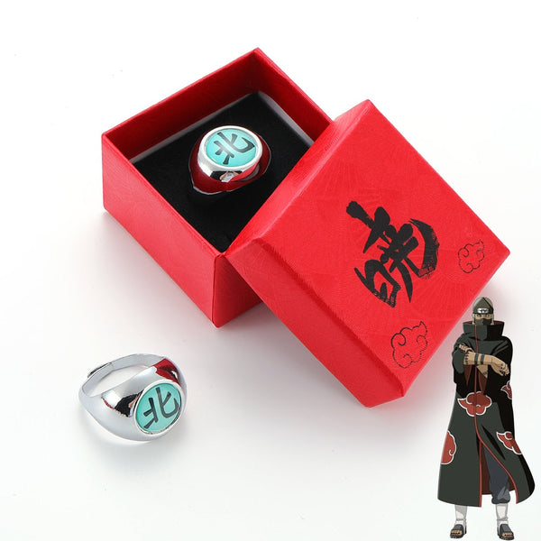 Naruto Shippuden Kakuzu Akatsuki ring, stainless steel Naruto cosplay jewelry, anime manga accessory, otaku collectible Naruto ring.