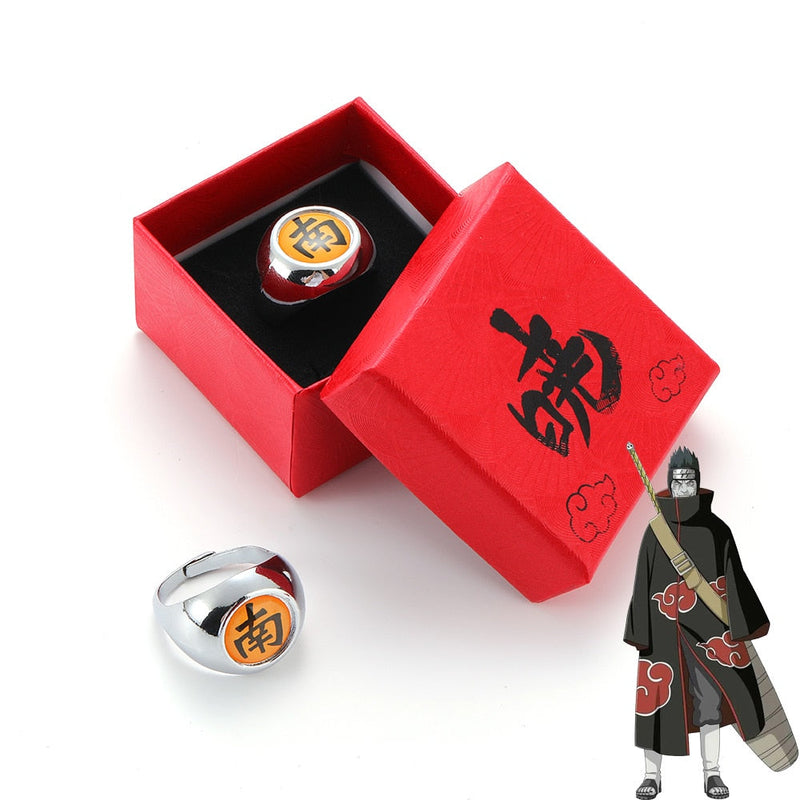 Naruto Shippuden Kisame Akatsuki ring, stainless steel anime cosplay jewelry, Naruto manga accessory, otaku ninja collectible ring, Comic Con Naruto merch.