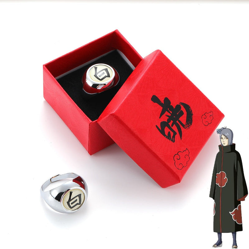 Naruto Shippuden Konan Akatsuki ring, stainless steel cosplay jewelry, anime manga accessory, Naruto otaku fashion ring, collectible Naruto Shippuden merch.