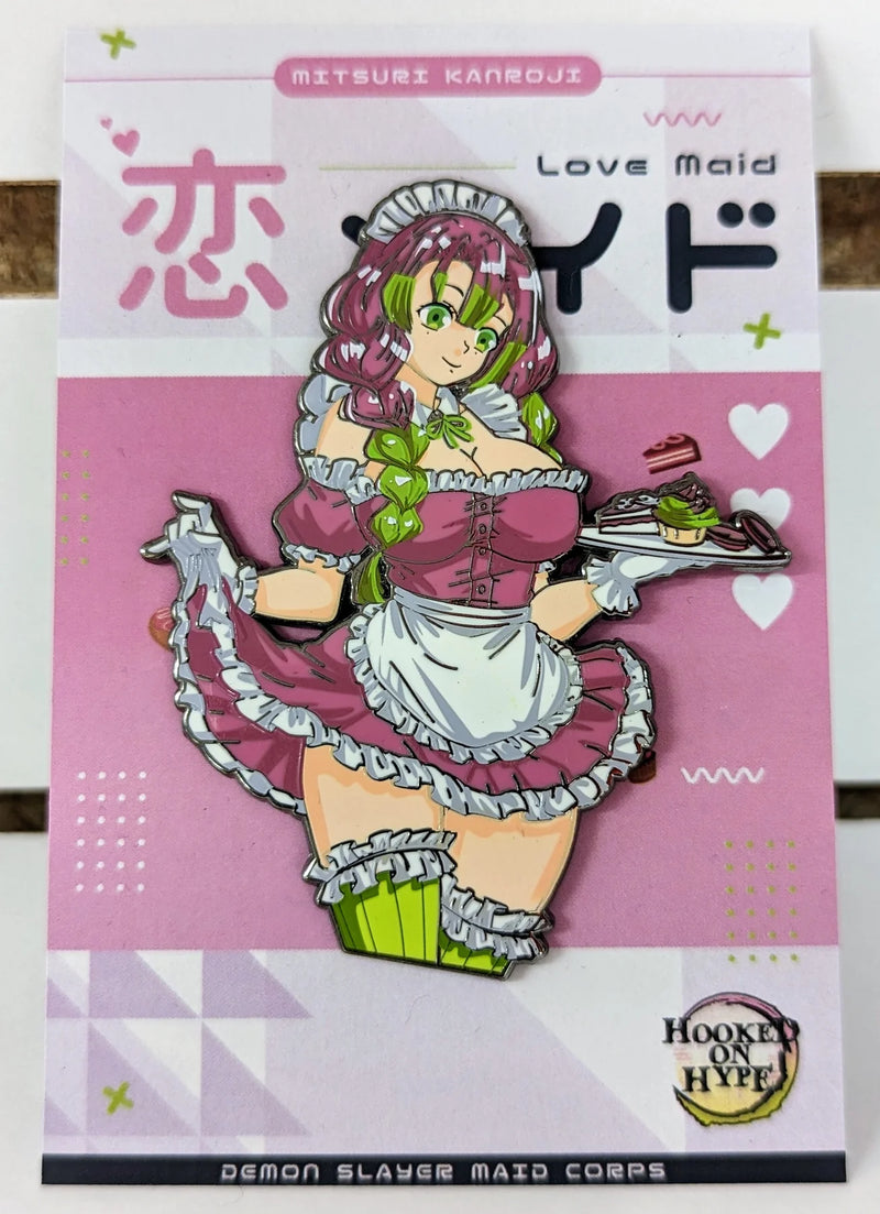 Mitsuri Kanroji Enamel Pin Collection – Limited Edition Collectibles Featuring Mitsuri from Demon Slayer. Premium Black Nickel Finish, Hard Enamel with Print Details, Numbered with Lasered Logo, Large 3 Inches (7.6 cm), Double Butterfly Clutch for Secure Attachment. Perfect Anime Merchandise for Demon Slayer and Mitsuri Kanroji Fans, Collectors, and Enthusiasts. Includes Exclusive Mitsuri Kanroji Design, Anime Accessories, Otaku Gifts, Anime Convention Collectibles, and Cosplay Accessories.