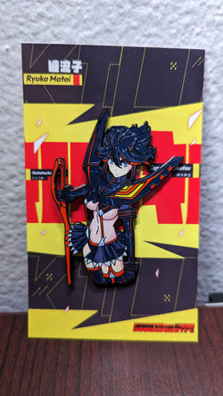 Ryuko Matoi Enamel Pin Collection – Limited Edition Collectibles Featuring Ryuko from Kill la Kill. Premium Black Nickel Finish, Hard Enamel with Print Details, Numbered with Lasered Logo, Large 3 Inches (7.6 cm), Double Butterfly Clutch for Secure Attachment. Perfect Anime Merchandise for Kill la Kill and Ryuko Matoi Fans, Collectors, and Enthusiasts. Includes Exclusive Ryuko Matoi Design, Anime Accessories, Otaku Gifts, Anime Convention Collectibles, and Cosplay Accessories.