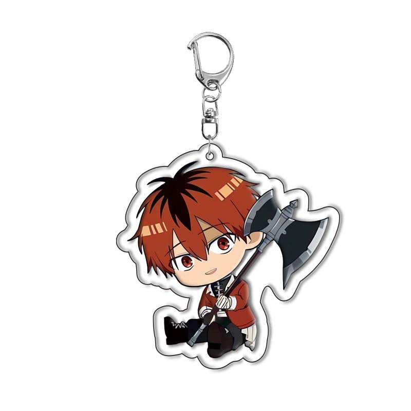 Frieren Beyond Journey’s End acrylic keychain featuring Frieren, Himmel, Fern and Stark, premium anime accessory by Anime Crush
