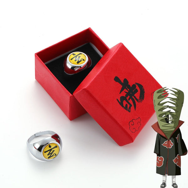 Naruto Shippuden Zetsu Akatsuki ring, stainless steel anime cosplay jewelry, manga Naruto accessory, otaku ninja ring, Naruto Shippuden cosplay merch.